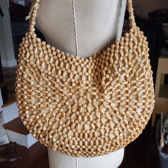 The Sak Montara Wood Beaded Hobo Bag. - Picture 7 of 13